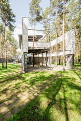 Modern stylish house in the forest