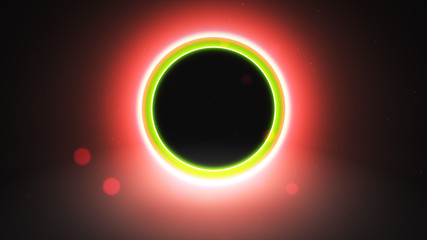 Colorful abstract background in the form of a circle isolated on a dark background with copy space
