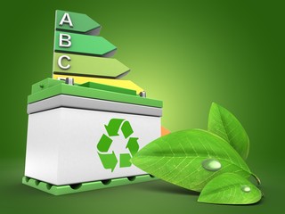 3d car battery with energy rating