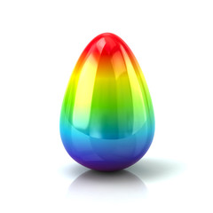 3d illustration of rainbow Easter egg