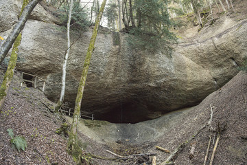 Täuferhöhle bei Wappenswil, Bäretswil, Zürich, Schweiz