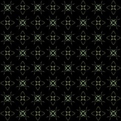 Seamless texture with 3D rendering abstract fractal green pattern