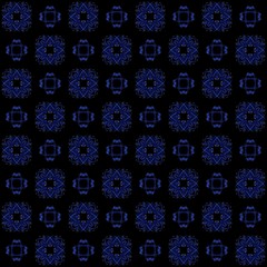 Seamless texture with 3D rendering abstract fractal blue pattern