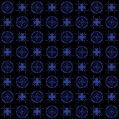 Seamless texture with 3D rendering abstract fractal blue pattern