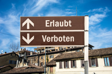 Fototapeta premium Schild 230 - Erlaubt