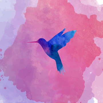 Hummingbird watercolor © artmaster85