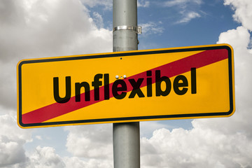 Obraz premium Schild 244 - Unflexibel