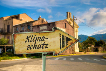 Obraz premium Schild 198 - Klimaschutz