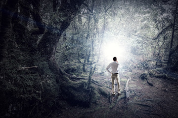 Obraz premium Alone with nature . Mixed media