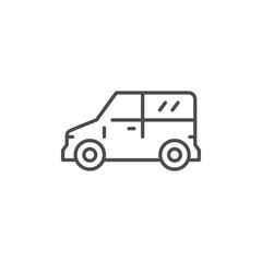 Mini van line icon