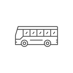 Tourist bus line icon