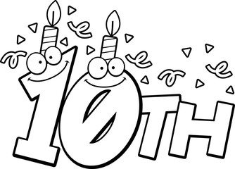 Cartoon 10th Birthday