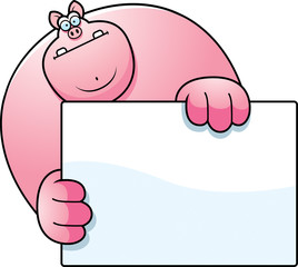 Cartoon Pig Hiding