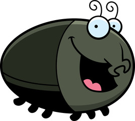 Cartoon Beetle Smiling