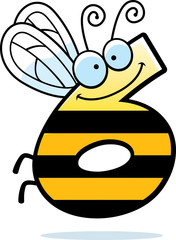 Cartoon Number Six Bug