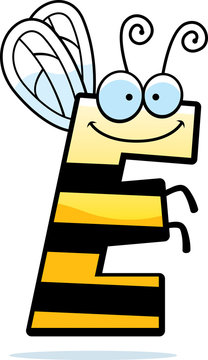 recommend clip art: Cartoon Letter E Bug