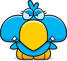Cartoon Angry Blue Bird