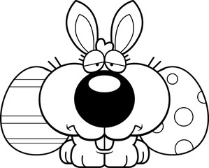 Sad Cartoon Easter Bunny