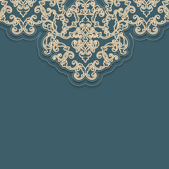 Vector abstract arabesque elements in indian mehndi style. Abstract arabesque floral vector illustration. Design element.