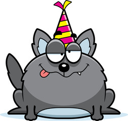 Cartoon Wolf Drunk Party