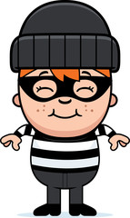 Smiling Cartoon Little Burglar