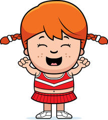 Cartoon Cheerleader Cheering