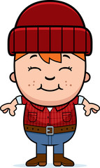Smiling Cartoon Little Lumberjack
