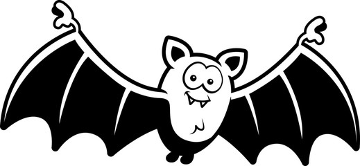 Cartoon Bat Smiling