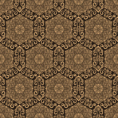 Zentangle styled geometric ornament pattern background. Orient traditional ornament. Boho styled. Abstract geometric seamless pattern elegant background for cards and invitations.