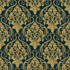 Vector damask seamless pattern background. Elegant luxury texture for wallpapers, backgrounds and page fill. 3D elements with shadows and highlights. Paper cut.