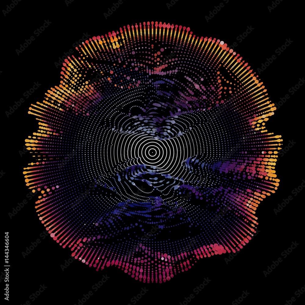 Poster abstract vector colorful mesh on dark background. futuristic style card. elegant background for busi