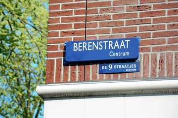Fototapeta premium Berenstraat der 9 Straatjes in Amsterdam Zentrum