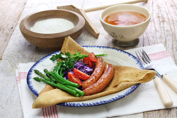 galette du triangle, buckwheat crepe, french brittany cuisine