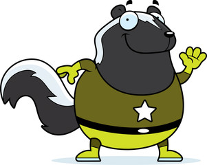Cartoon Superhero Skunk