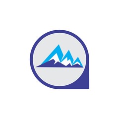 mountain inside pin location logo