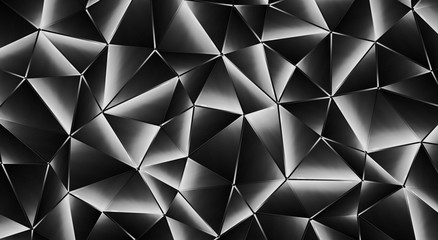 Abstract geometric background. 3D illustration..Polygonal glossy surface