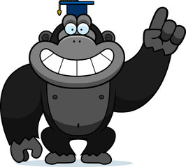 Cartoon Gorilla Professor