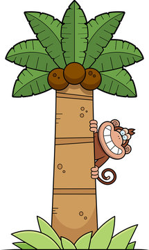 Cartoon Monkey Tree