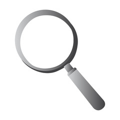 Isolated magnifying glass on a white background, Vector illustration