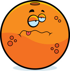Fototapeta premium Cartoon Sick Orange