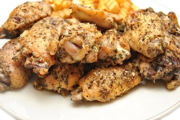 Crispy Grilled Italian Spiced Chicken Wing Pieces