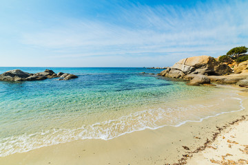 Fototapeta na wymiar Cala Caterina shore in Sardinia