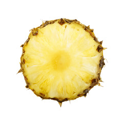 slice of pineapple isolated