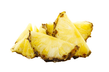 slices of pineapple isolated