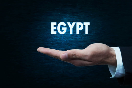 Hand with Egypt word