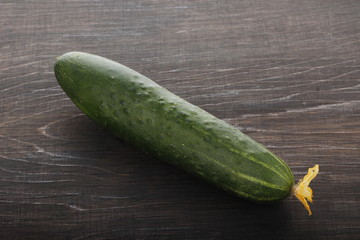 cucumber of wooden background