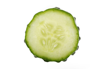 slice of cucumber isolated