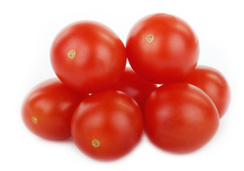 red tomatoes isolated on white background