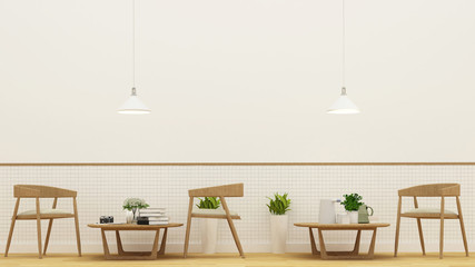 Restaurnat  or coffee shop - 3D Rendering