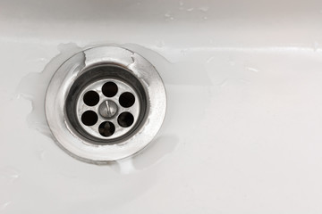 Draining the sink in the tub